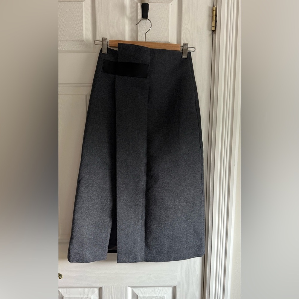 Gentle Herd Asymmetrical Gray Skirt